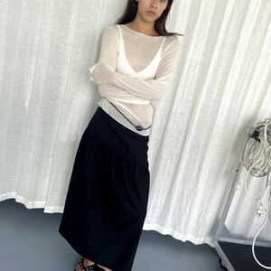 DEIJI STUDIOS The Angle Skirt in Black NWT~ From Spring Summer 2025 SOLDOUT XL